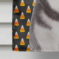 Candy Corn Halloween Alaskan Malamute Flag Canvas House Size KJ1210CHF