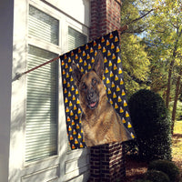 Candy Corn Halloween German Shepherd Flag Canvas House Size KJ1215CHF