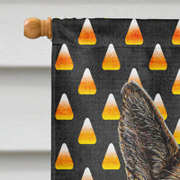 Candy Corn Halloween German Shepherd Flag Canvas House Size KJ1215CHF