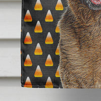 Candy Corn Halloween German Shepherd Flag Canvas House Size KJ1215CHF