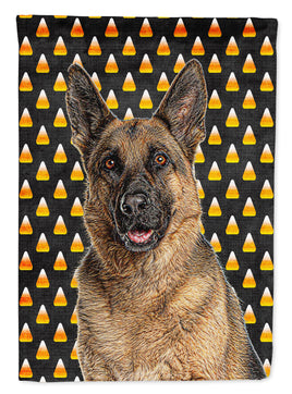 Candy Corn Halloween German Shepherd Flag Canvas House Size KJ1215CHF