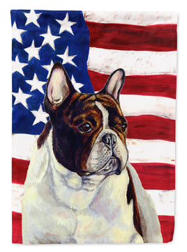 USA American Flag with French Bulldog Flag Canvas House Size