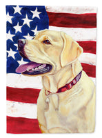 USA American Flag with Labrador Flag Canvas House Size