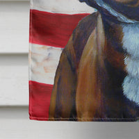 USA American Flag with French Bulldog Flag Canvas House Size