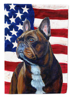 USA American Flag with French Bulldog Flag Canvas House Size