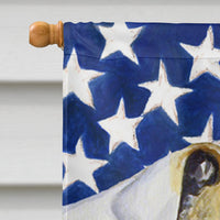 USA American Flag with English Bulldog Flag Canvas House Size