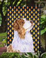 Australian Shepherd Candy Corn Halloween Portrait Flag Garden Size