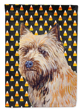 Cairn Terrier Candy Corn Halloween Portrait Flag Canvas House Size