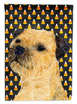 Border Terrier Candy Corn Halloween Portrait Flag Canvas House Size