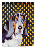 Basset Hound Candy Corn Halloween Portrait Flag Canvas House Size