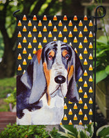 Basset Hound Candy Corn Halloween Portrait Flag Garden Size