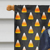 Basset Hound Candy Corn Halloween Portrait Flag Canvas House Size