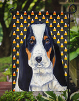 Basset Hound Candy Corn Halloween Portrait Flag Garden Size