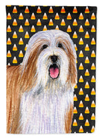 Bearded Collie Candy Corn Halloween Portrait Flag Canvas House Size