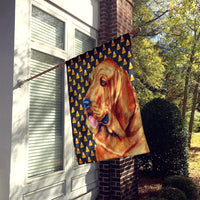 Bloodhound Candy Corn Halloween Portrait Flag Canvas House Size