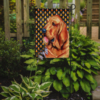 Bloodhound Candy Corn Halloween Portrait Flag Garden Size