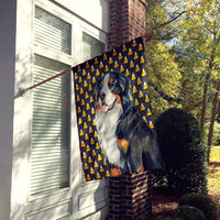 Bernese Mountain Dog Candy Corn Halloween Portrait Flag Canvas House Size