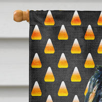 Bernese Mountain Dog Candy Corn Halloween Portrait Flag Canvas House Size