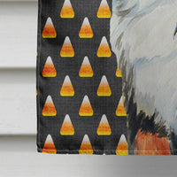 Bernese Mountain Dog Candy Corn Halloween Portrait Flag Canvas House Size