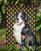 Bernese Mountain Dog Candy Corn Halloween Portrait Flag Garden Size