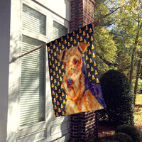 Airedale Candy Corn Halloween Portrait Flag Canvas House Size