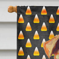 Airedale Candy Corn Halloween Portrait Flag Canvas House Size