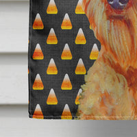 Airedale Candy Corn Halloween Portrait Flag Canvas House Size