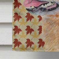 Australian Cattle Dog Fall Leaves Portrait Flag Canvas House Size