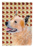 Australian Cattle Dog Fall Leaves Portrait Flag Canvas House Size