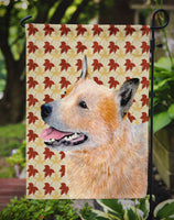 Australian Cattle Dog Fall Leaves Portrait Flag Garden Size