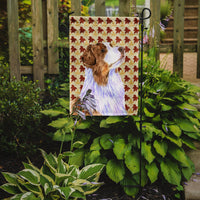 Australian Shepherd Fall Leaves Portrait Flag Garden Size