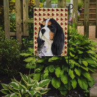 Cavalier Spaniel Fall Leaves Portrait Flag Garden Size