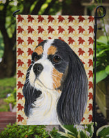 Cavalier Spaniel Fall Leaves Portrait Flag Garden Size