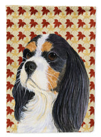 Cavalier Spaniel Fall Leaves Portrait Flag Garden Size