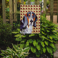 Basset Hound Fall Leaves Portrait Flag Garden Size