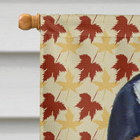 Basset Hound Fall Leaves Portrait Flag Canvas House Size