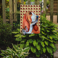 Basset Hound Fall Leaves Portrait Flag Garden Size