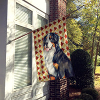 Bernese Mountain Dog Fall Leaves Portrait Flag Canvas House Size