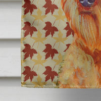 Airedale Fall Leaves Portrait Flag Canvas House Size