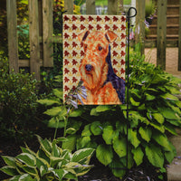 Airedale Fall Leaves Portrait Flag Garden Size