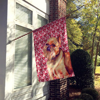 Brussels Griffon Hearts Love and Valentine's Day  Flag Canvas House Size