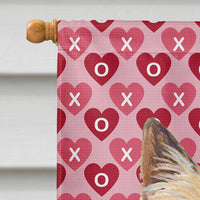 Cairn Terrier Hearts Love and Valentine's Day Portrait Flag Canvas House Size