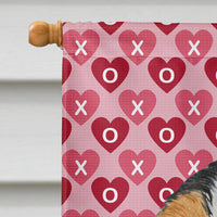 Cavalier Spaniel Hearts Love and Valentine's Day  Flag Canvas House Size