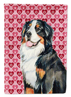 Bernese Mountain Dog Hearts Love and Valentine's Day  Flag Canvas House Size