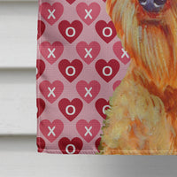 Airedale Hearts Love Valentine's Day Flag Canvas House Size