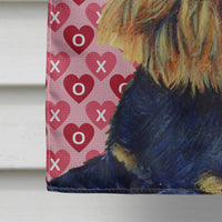 Brussels Griffon Hearts Love and Valentine's Day  Flag Canvas House Size