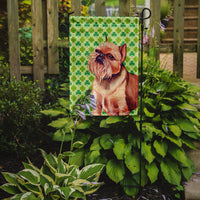 Brussels Griffon St. Patrick's Day Shamrock Portrait Flag Garden Size