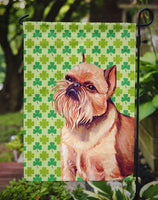 Brussels Griffon St. Patrick's Day Shamrock Portrait Flag Garden Size