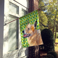 Australian Cattle Dog St. Patrick's Day Shamrock  Flag Canvas House Size