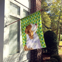 Australian Shepherd St. Patrick's Day Shamrock Portrait Flag Canvas House Size